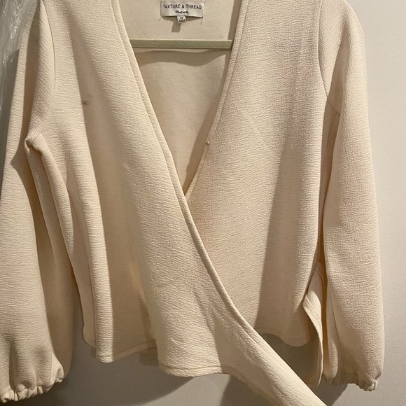 Madewell Texture & Thread Wrap Top Long Sleeve - Picture 6 of 8